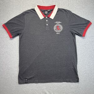 LRG Lifted Research Group Polo Shirt Men’s XL Gray Preppy Y2K Streetwear